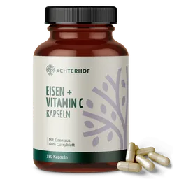 vom Achterhof Eisen + Vitamin C Kapseln (180 Kapseln) – Produktbild 1 von 1