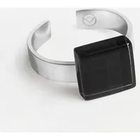 ALEXASCHA ALEXASCHA Geometrischer Ring aus Glas, mini | PUREFORM, Onyxschwarz, – Produktbild 1 von 1