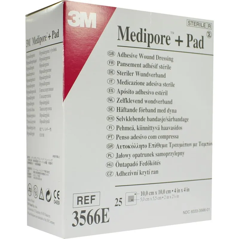 Solventum Germany MEDIPORE Plus Pad 3566E steriler Wundverband 25 St Verband – Produktbild 1 von 1