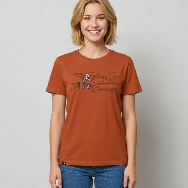 little kiwi little kiwi Damen T-Shirt, "Frosch", Brown, – Produktbild 1 von 1