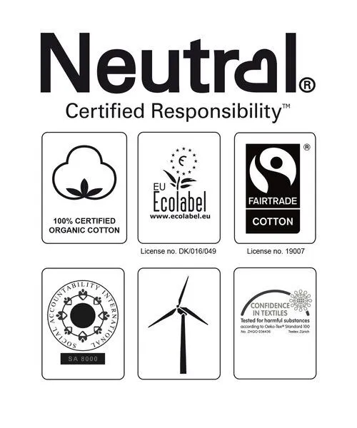 Neutral Neutral Baumwolltasche Einkaufstasche Shopper Lange Henkel 38 x 42 cm, Charcoal, – Produktbild 1 von 3