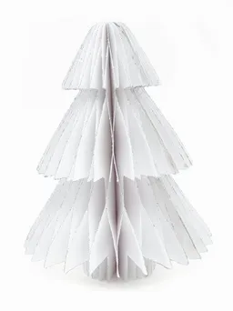 El Puente El Puente Papier-Tannenbaum "Honeycomb" | Fair Trade & Handmade aus Indien – Produktbild 1 von 1