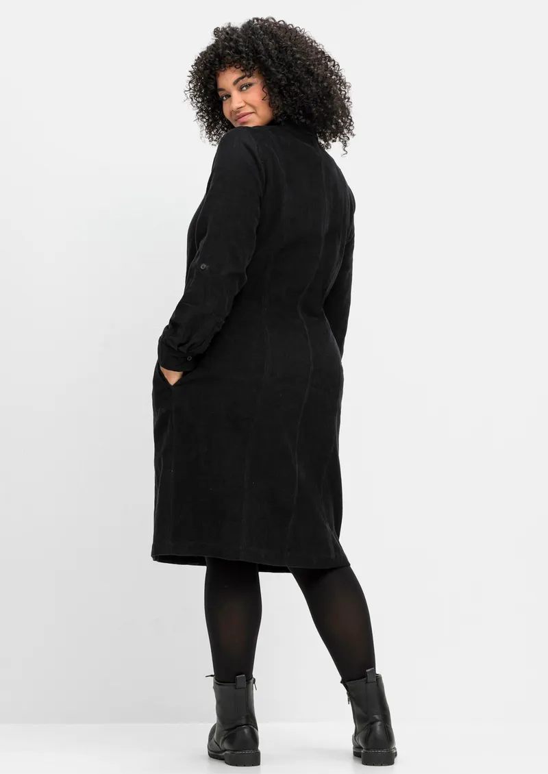 sheego Hemdblusenkleid, Schwarz, – Produktbild 1 von 2