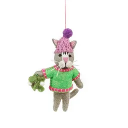 Felt So Good felt so good Weihnachtskatze mit Mistelzweig aus Filz – Produktbild 1 von 1