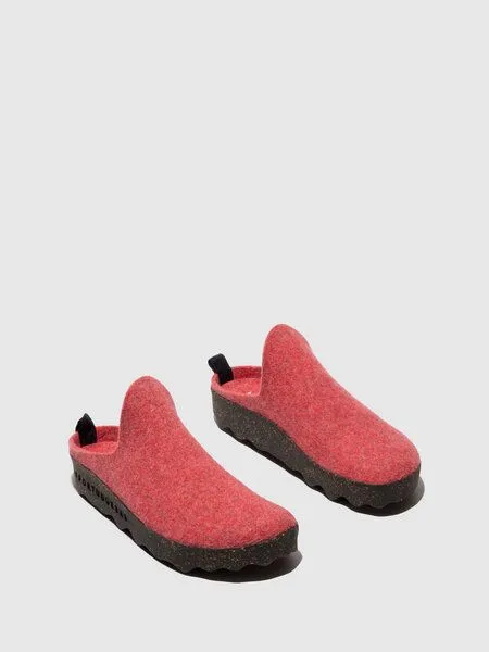 ASPORTUGUESAS ASPORTUGUESAS Filz Pantolette Come, Ruby red, – Produktbild 3 von 4