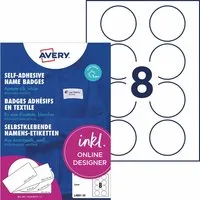 Avery Zweckform Avery Zweckform Selbstklebende Namens-Etiketten Laser "L4881" 160 Stk. rund 65mm, weiß – Produktbild 1 von 1
