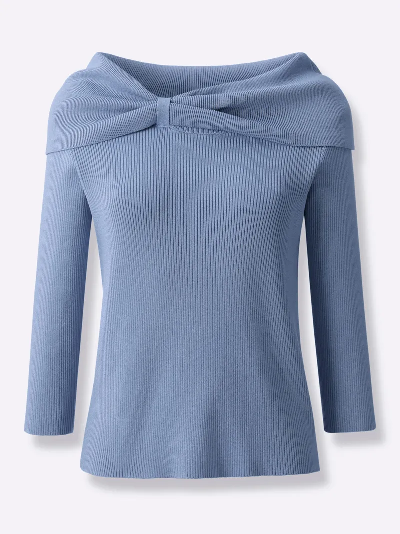Witt Witt Carmenpullover bleu, Bleu, – Produktbild 1 von 2