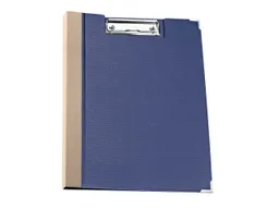 Klemmbrettmappe "Feine Welle" mit glattem Rücken, blau/natur – Produktbild 1 von 1