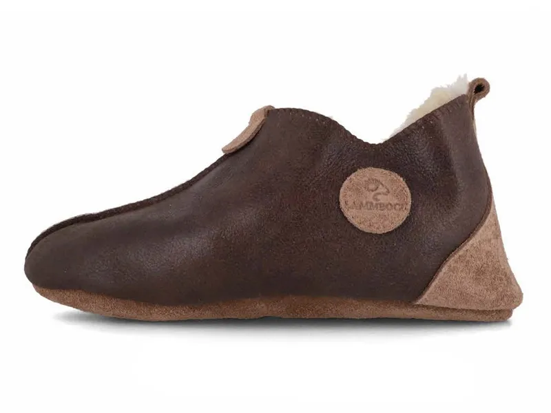 Lammbock Lammbock warme Lammfellhausschuhe Texel Hausschuh, Braun, – Produktbild 3 von 5