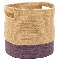 El Puente El Puente Korb "Colorblock" | Fair Trade & Handmade aus Bangladesch, Rosa, – Produktbild 1 von 1