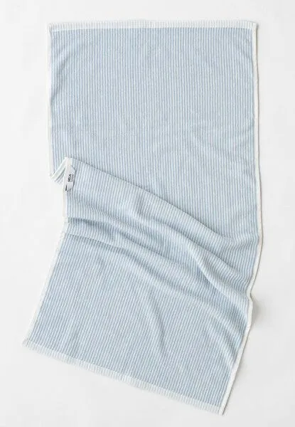 MELA MELA Duschtuch Style TANVI Stripes Bundle aus 100% Bio-Baumwolle, Cloudy blue gestreift, – Produktbild 4 von 4