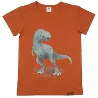 Walkiddy Baby T-Shirt GOTS zertifiziert Bio-Baumwolle 95/5 Elasthan Braun Dino-Print „Dinosaurland“ weich – Walkiddy – Produktbild 1 von 1