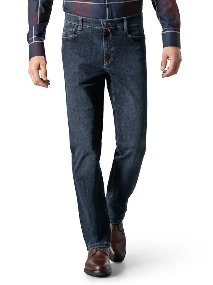 Walbusch 5-Pocket-Jeans Herren Flex 5-Pocket Jeans Comfort Fit bügelfrei TENCEL, bügelfrei, atmungsaktiv, Langgröße, Blau, – Produktbild 5 von 5