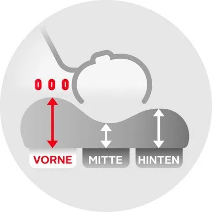 fan Nackenstützkissen Gelax, Füllung: Mit Füllung, Seitenschläfer, Rückenschläfer, anatomische Form, optimale Entspannungshilfe, Weiß, – Produktbild 3 von 3