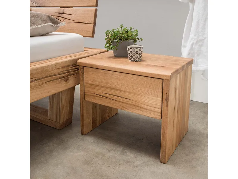 Cinall Cinall Nachttisch 'Unika', B 50 x T 36 x H 42 cm, Wildeiche geölt – Produktbild 1 von 1
