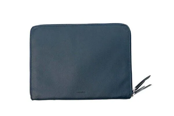 GREVIRO GREVIRO Tablet Tasche aus Kaktusleder (vegan) - für iPad, Surface & Galaxy Modelle, Blau genarbt, – Produktbild 1 von 4