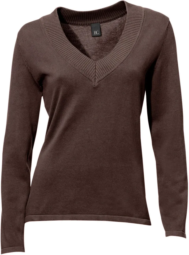 heine V-Ausschnitt-Pullover schokobraun, Schokobraun, – Produktbild 2 von 2