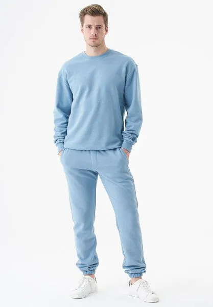 ORGANICATION ORGANICATION ESSENTIALS-PARS- Soft Touch Sweathose aus Bio-Baumwolle, Steel blue, – Produktbild 2 von 4