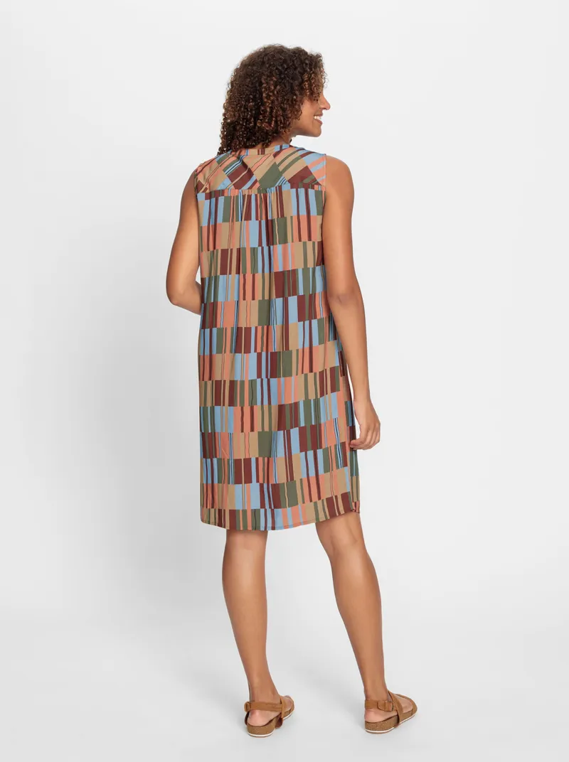 Witt Druckkleid, Khaki-rotbraun-gemustert, – Produktbild 2 von 2