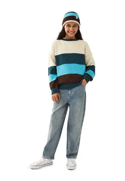 Band of Rascals Band of Rascals Boxy Block Pullover, Cream-brown, – Produktbild 4 von 4