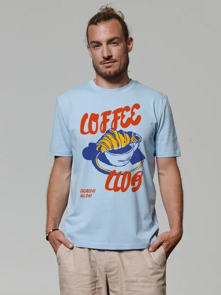 watapparel watapparel T-Shirt Unisex Coffee club, Blue soul, – Produktbild 1 von 4