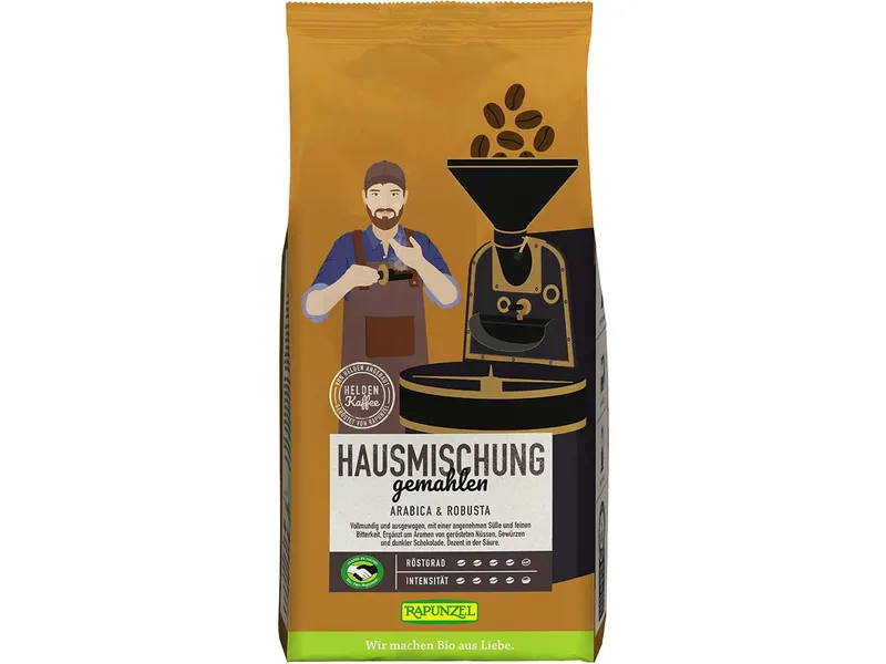 RAPUNZEL RAPUNZEL Bio-Kaffee 'Heldenkaffee Hausmischung', gemahlen, 500 g – Produktbild 1 von 1