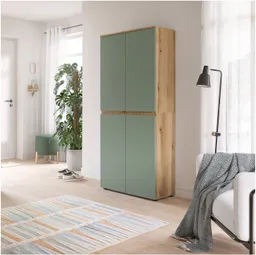 xonox.home Mehrzweckschrank in Smoke Green /Evoke Oak Nachbildung B/H/T ca.: 70 x 175 x 37 cm – Produktbild 1 von 1