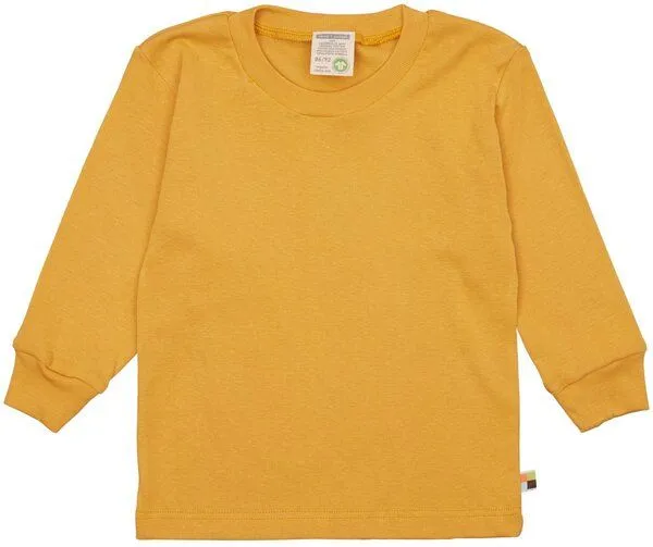 loud + proud loud + proud Babys & Kinder Schlafanzug, Pyjama Uni aus Feinripp, GOTS-zertifiziert, Curcuma/gold, – Produktbild 1 von 4
