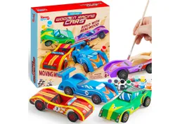 Klever Kits Bastelscheren Klever Kits 4 Stück Holz Auto Bastelset Kinder, (1-tlg) – Produktbild 1 von 1