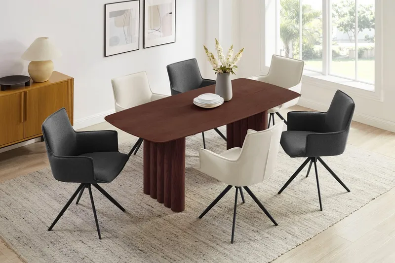 OTTO home Esstisch Sacy, FSC-zertifizierter Esche, Schweizer Kante, Breite 180 cm, Braun, – Produktbild 3 von 5