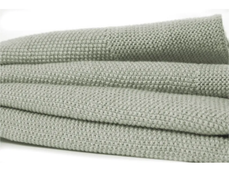 HANS NATUR HANS NATUR Babydecke Bio-Baumwolle Perlenstrick Maße 80 x 95 cm, Grau, – Produktbild 2 von 2
