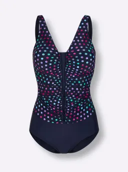 feel good Badeanzug marine-magenta-bedruckt – Produktbild 1 von 1