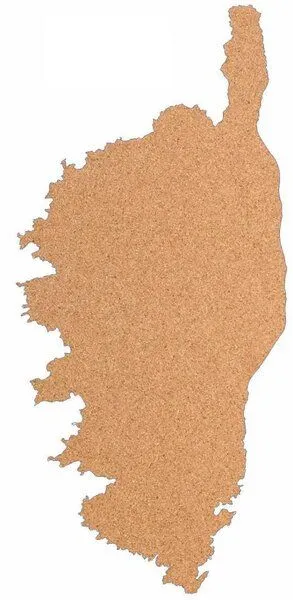 Kork-Deko Kork-Deko Korsika als Pinnwand aus Kork XXL ca. 80x40 cm | Umriss Korsika – Produktbild 2 von 2