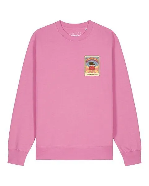 watapparel watapparel Sweatshirt Unisex Tarot The Chocolate, Bubble pink, – Produktbild 1 von 2
