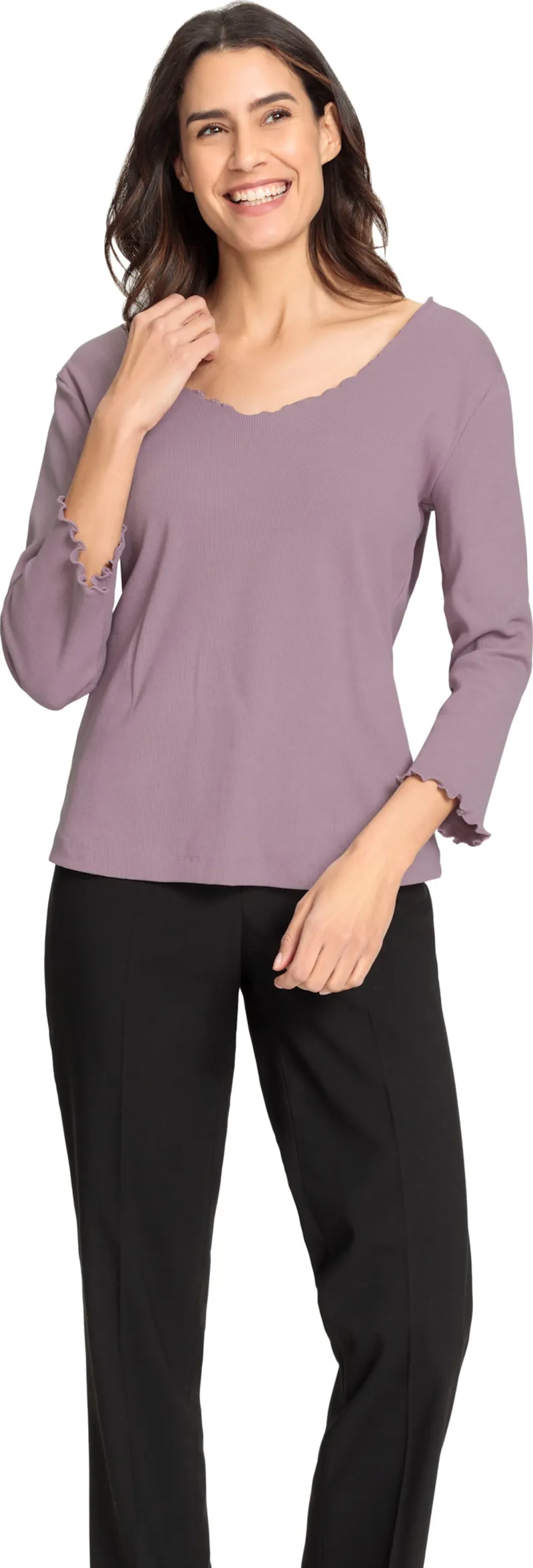Witt V-Shirt mauve, Mauve, – Produktbild 2 von 2