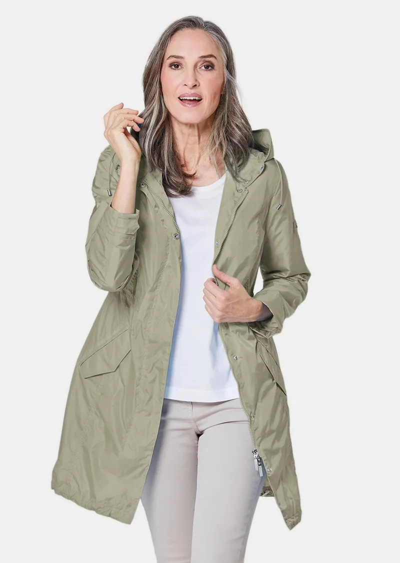 Goldner Trendiger leichter Regen Parka aus funktionalem Material - stein - Gr. 48 von Goldner Fashion, Braun, – Produktbild 1 von 3