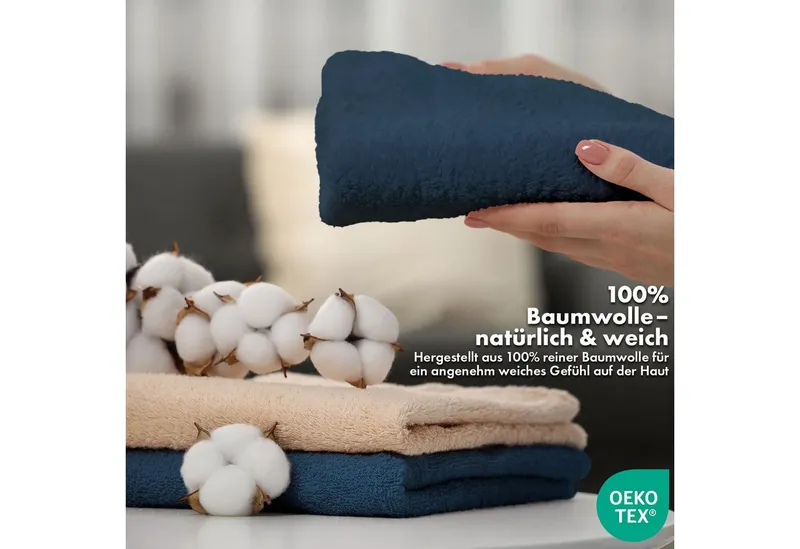 Kubus Handtuch Loomify, Weich, saugstark und hautfreundlich, Erstklassige Baumwolle erhältlich in vielen Größen und Farben, Türkis, – Produktbild 4 von 5