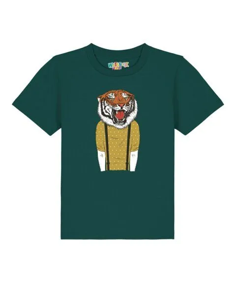 watabout.kids watabout.kids T-Shirt Kinder Tiger Head, Glazed green, – Produktbild 1 von 2