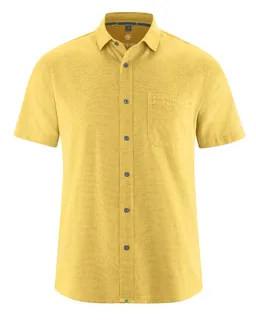 HempAge Hempage Herren vegan Gelbes Kurzarm Shirt – Produktbild 1 von 1