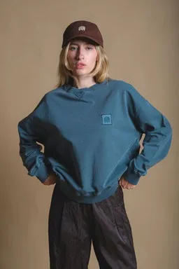 Trendsplant Trendsplant Women's Espliego Pigment Oversized Sweatshirt Elm Green – Produktbild 1 von 1