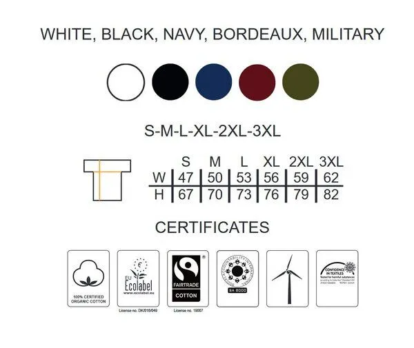 Neutral Neutral® Unisex Interlock T-Shirt von Neutral Bio Baumwolle, Bordeaux, – Produktbild 1 von 4
