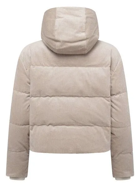 KnowledgeCotton Apparel KnowledgeCotton Apparel Corduroy Puffer-Jacke, Light feather gray, – Produktbild 2 von 4
