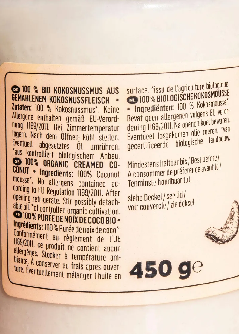 KoRo Bio Kokosmus 6 x 450 g – Produktbild 3 von 5