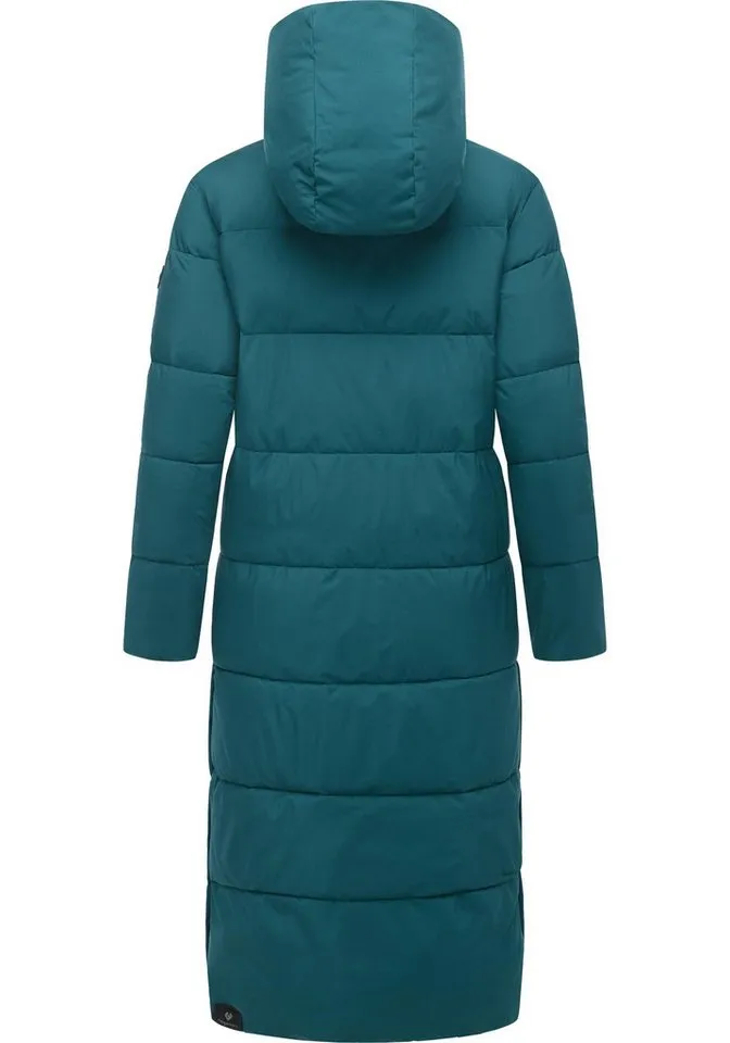 ragwear ragwear Wintermantel Patrise Extralanger Damen Winter Steppmantel mit Gehschlitzen, Grün, – Produktbild 4 von 4