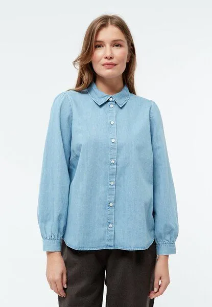 Givn Berlin Givn Berlin Jeansbluse GBLYRA in elegantem Schnitt, Light blue, – Produktbild 1 von 4