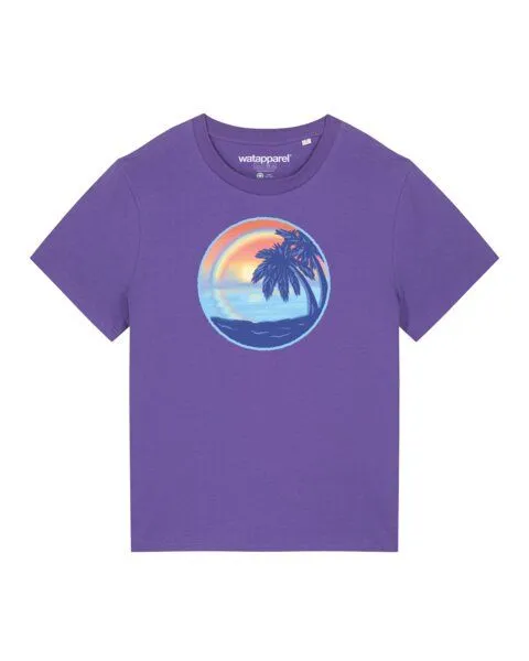 watapparel watapparel T-Shirt Frauen Sunset Rainbow, Purple love, – Produktbild 1 von 3