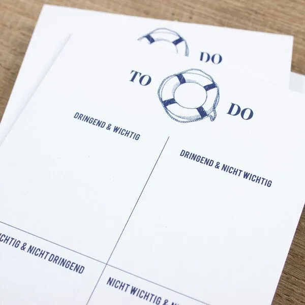 Bow & Hummingbird Bow & Hummingbird Maritimer Notizblock To Do aus Recyclingpapier – Produktbild 1 von 3