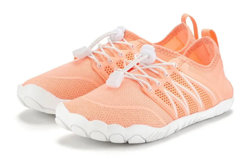 VENICE BEACH VENICE BEACH Badelatsche, Badeschuhe, Badeschlappe, Barfußschuh, leichter Slipper Aquaschuh Wasserschuh mit elastischen Bändern, schnelltrocknend VEGAN, Orange, – Produktbild 2 von 5
