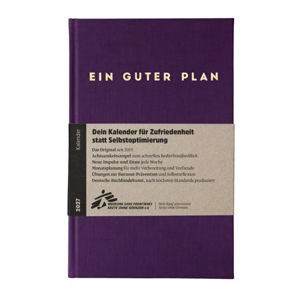 Ein guter Plan Ein guter Plan 2027 – Terminkalender für mehr Achtsamkeit und weniger Stress, Violett, – Produktbild 1 von 4