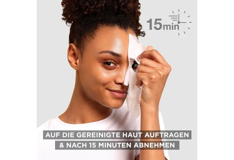 Garnier Garnier Tuchmaske SKIN ACTIVE TUCHMASKEN-SET Set, 7-tlg., mit sieben regenerierenden Masken, für Gesicht und alle Hauttypen, Weiß, – Produktbild 4 von 5